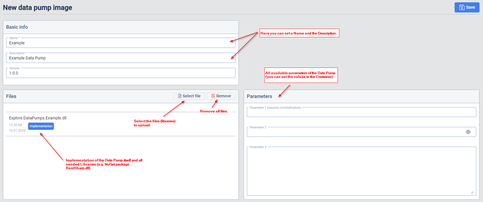 Dialog &quot;New Data Pump Image&quot;