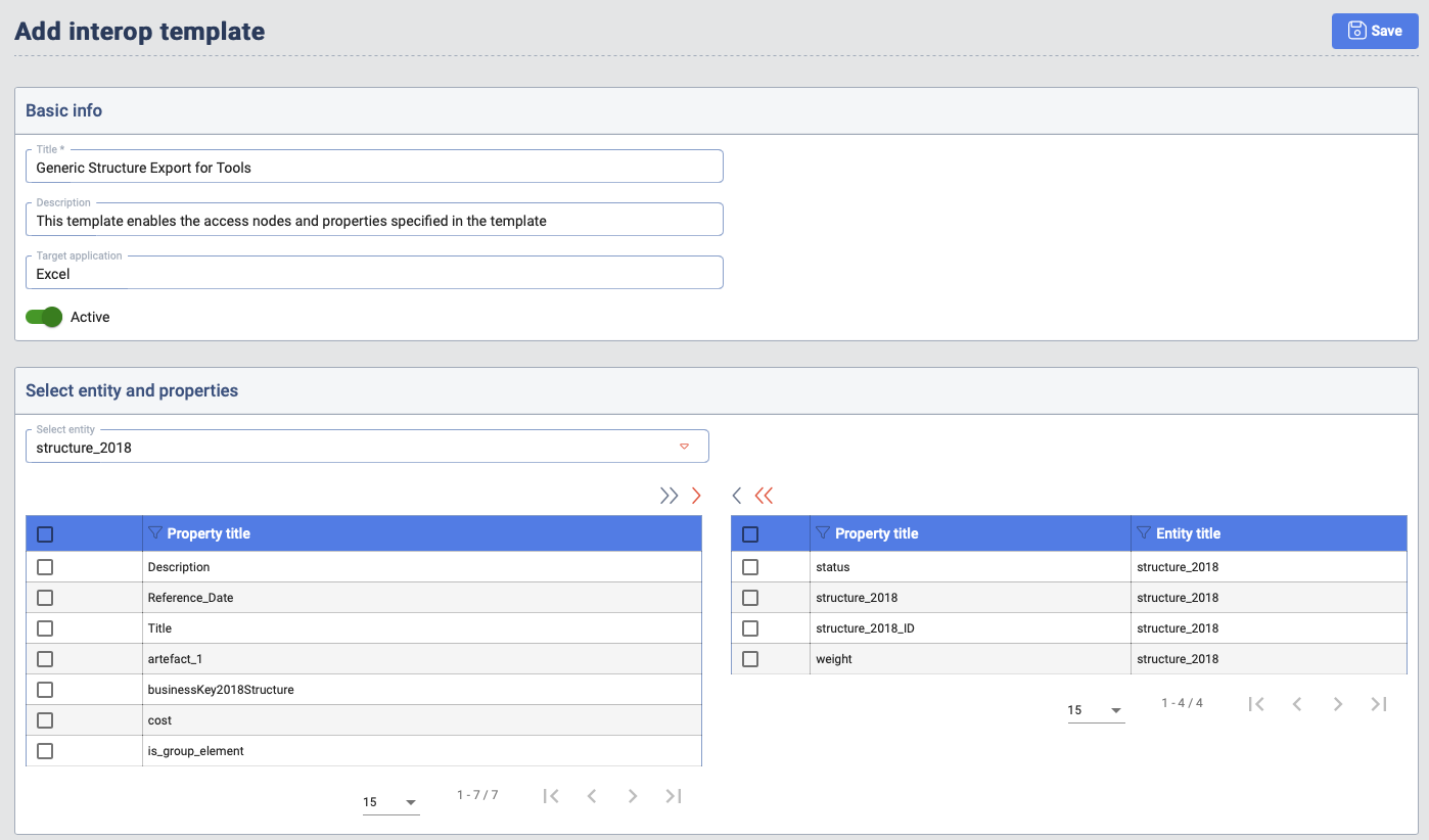 Interop templates