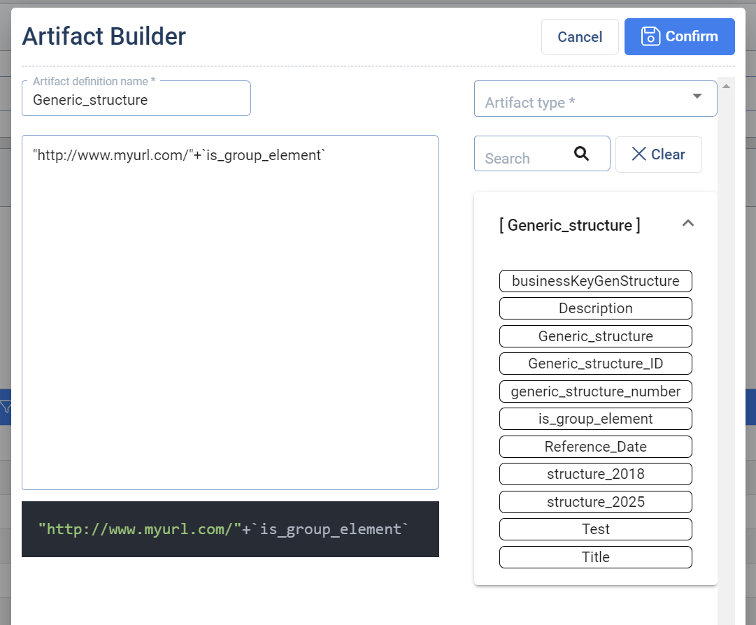 Entity Artifact Builder