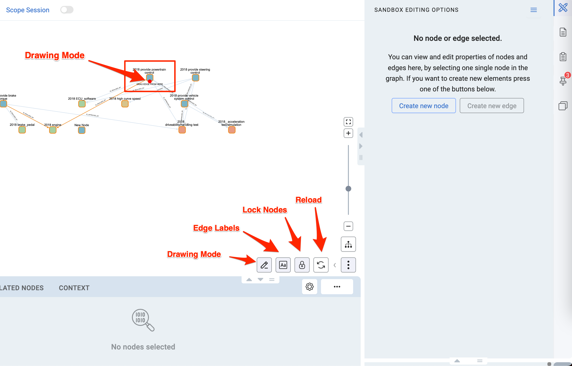 Sandbox Graph Controls