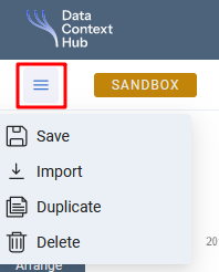 Sandbox Top Menu